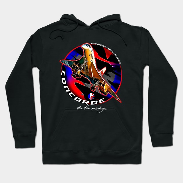 Concorde Iconic Supersonic Passenger Jet Hoodie by aeroloversclothing